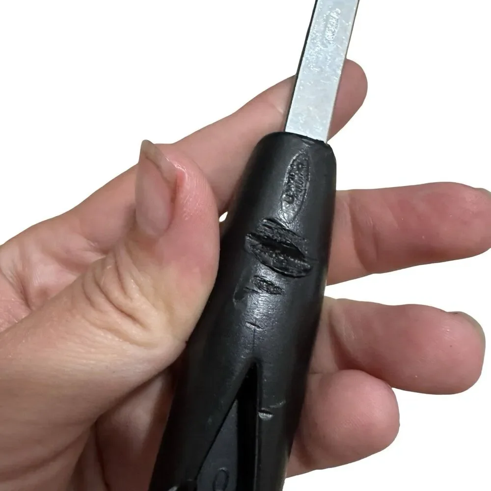 Vintage Unbranded Nylon Short 3 Slotted Spatula Turner Flipper 10” Black